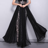 Women's Runway Designer Dresses Sexy Halter Sleeveless Embroidery Lace Open Back Fashion Long Party Prom Maxi Dresses