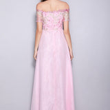 Women's Runway Designer Dresses Sexy Slash Neck Line Embroidery Bodice Patchwork Fashion Prom Long Party Dresses