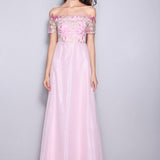 Women's Runway Designer Dresses Sexy Slash Neck Line Embroidery Bodice Patchwork Fashion Prom Long Party Dresses
