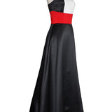 Women's Runway Designer Dresses Sexy Spaghetti Stripes Patchwork Color Block Fashion Hi-Low Party Prom Long Dresses