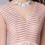 Lace Patchwork Elegant Party Prom Floor Length Runway Dresses