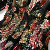 Floral Printed Ruffles Elegant Designer Casual Holiday Maxi Dresses