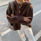 Sweaters Cardigans Warm Casual Arrival Solid Knitwear Loose Coat