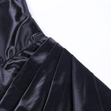 Articat Satin Split Ruched Dress