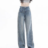 Retro Harajuku High Waist Straight-leg Denim Jeans