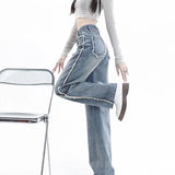Retro Harajuku High Waist Straight-leg Denim Jeans