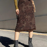 Harajuku Vintage Grunge Aesthetic Floral Print Skirt