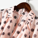 Long Sleeves Floral Printed Ruffles Elegant Casual Maxi Dress