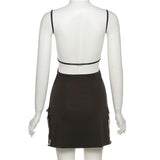 Sexy Backless Split Mini Dresses