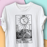 Women T-shirt Tarot Print Tops Casual Ladies Basic