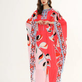Floral Printed Loose Design Elegant Maxi Dresses