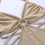 Sexy Backless Halter Long Maxi Dresses