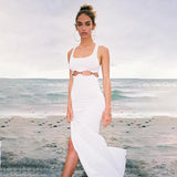 Sexy Hollow Sleeveless Maxi Dress