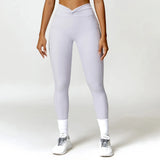Hearuisavy Cross Push Up Women Running Fitness Female Workout Yoga Clothing Sports Leggings