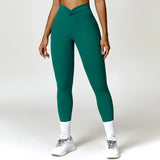 Hearuisavy Cross Push Up Women Running Fitness Female Workout Yoga Clothing Sports Leggings