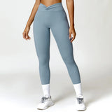 Hearuisavy Cross Push Up Women Running Fitness Female Workout Yoga Clothing Sports Leggings