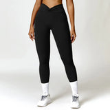 Hearuisavy Cross Push Up Women Running Fitness Female Workout Yoga Clothing Sports Leggings