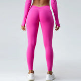 V Back Gym Workout Women's Fashionable Exercise Attire Sports Leggings