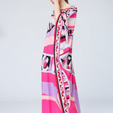 Multicolor Printed Elegant High Street Maxi Dresses