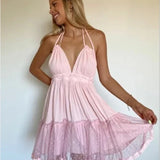 Summer Deep V Sexy Beach Holiday Casual Boho Dress