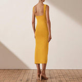 Sexy Sleeveless Backless High Split Long Party Dress
