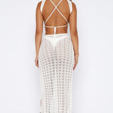 Can't Stop Won't Stop Knit Maxi Dress Off White