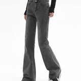Retro High Waist Flare Sweatpants Streetwear Jeans