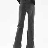 Retro High Waist Flare Sweatpants Streetwear Jeans