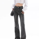 Retro High Waist Flare Sweatpants Streetwear Jeans
