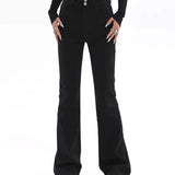 Retro High Waist Flare Sweatpants Streetwear Jeans