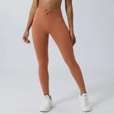 Waist Cross Breathable Running TightsPush Up Quick-Drying Yoga Clothes Sports Leggings