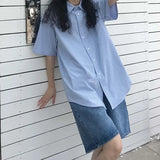 Waist Vintage Y2K Denim Loose Wide Legs 2025 Summer Casual Streetwear Shorts