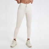 Drawstring High Waist Tights Female Push Up Breathable Train Sports Leggings