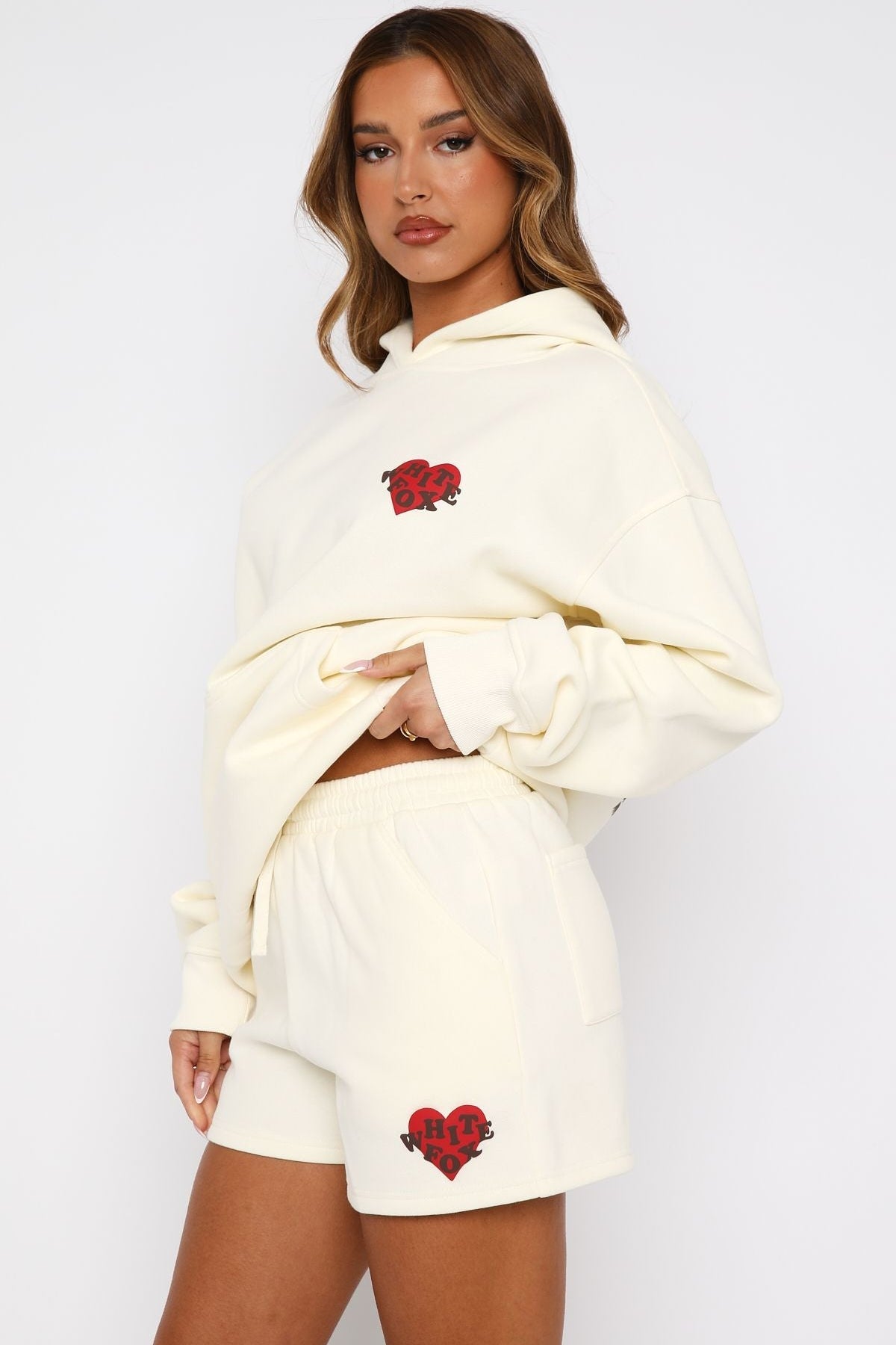 We Don't Talk Anymore Lounge Shorts Cream