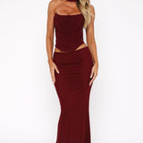 Loving You Maxi Skirt Burgundy