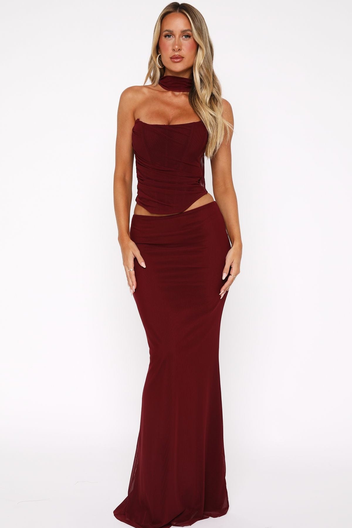 Loving You Maxi Skirt Burgundy