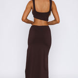 It Feels Wrong Maxi Dress Dark Chocolate