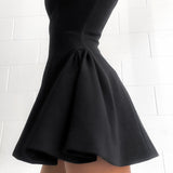 Chantal - Solid Pleated Ruffle Mini Dress