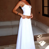 I'm Too Shy Maxi Skirt White