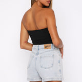 All Your Problems Denim Skort Glacier Blue