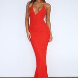 Put You First Maxi Dress Red