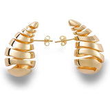 Ingemark Gold Chunky Water Drop Dome Women Trendy Punk Glossy Tear AccessOries Earring