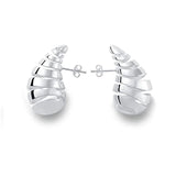 Ingemark Gold Chunky Water Drop Dome Women Trendy Punk Glossy Tear AccessOries Earring