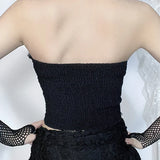 Gothic Sexy Harajuku Strapless E Girl Grunge Crop Top