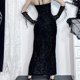 Flocking Cheongsam New Chinese Mandarin Collar Slim Fit Mini Modern Qipao Dress