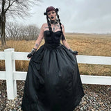 Tube Top Leather Buckle Vintage Backless Strapless Harajuku E-Girls 90s Streetwear Sexy Club Dress