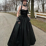 Tube Top Leather Buckle Vintage Backless Strapless Harajuku E-Girls 90s Streetwear Sexy Club Dress
