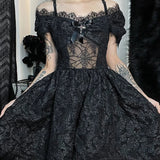 Mini Party Aesthetic One Shoulder Strap Sexy Lace Cutouts Elegant A-Line High Waist Prom Y2K Grunge Clubwear Dress