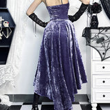 Steampunk High Low Vintage Floral Lace Spaghetti Strap Lolita Lace Up Corset Dress