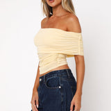 Show Out Mesh Top Lemon
